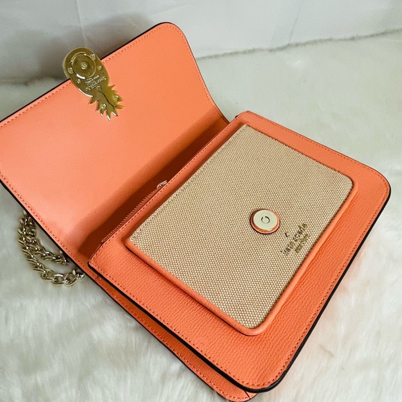NWT Kate Spade Melon Remi Flap Chain Pineapple crossbody Bag Shoulder Bag - Picture 9 of 15